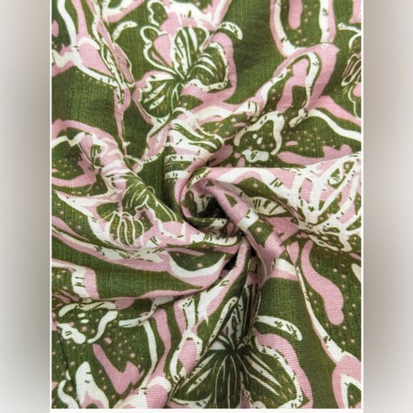 Bohemian Floral Embroidered Hem Dress Green - Picture 7 of 7